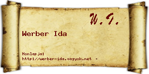 Werber Ida névjegykártya