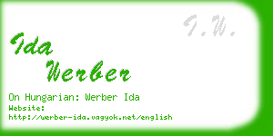 ida werber business card